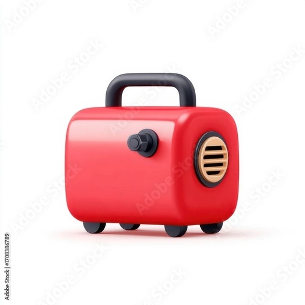 Obraz Compact and Portable 3D Air Compressor Unit for Various Applications