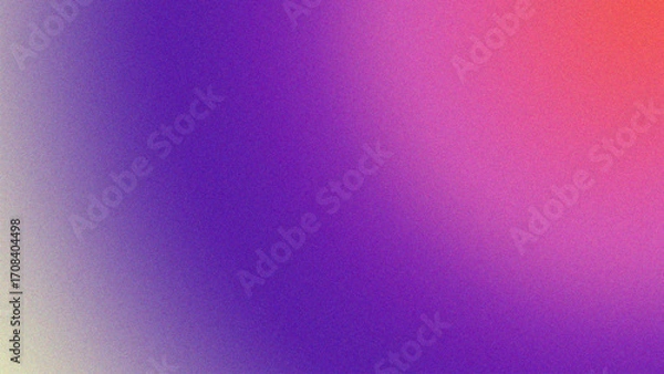 Fototapeta Dark blue purple glowing grainy gradient background black noise texture poster header banner