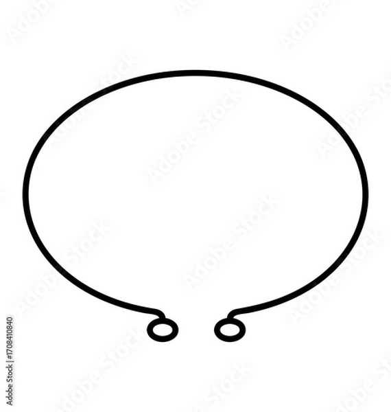 Fototapeta Minimalist Ellipse: A simple and elegant black ellipse, perfect for conveying concepts of unity and completion.
