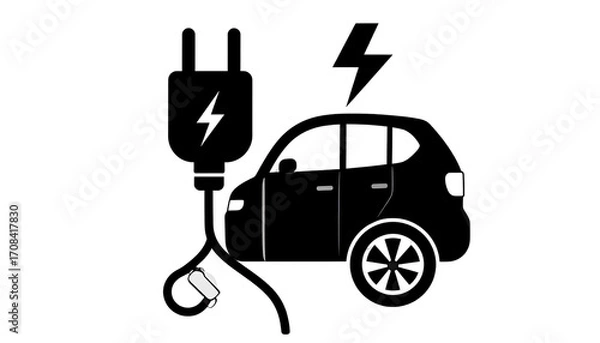 Obraz Abstract black and white graphic design