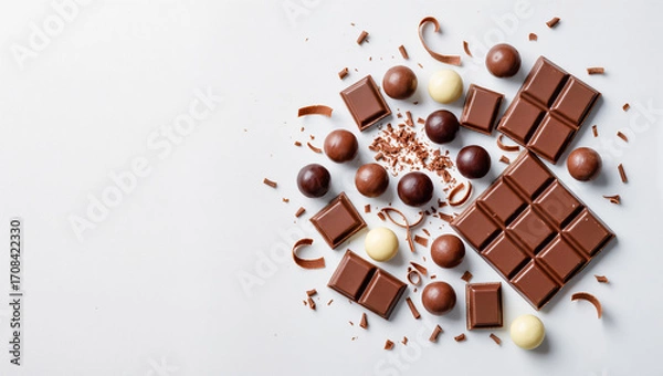 Obraz Elegant chocolate assortment tempts your taste buds