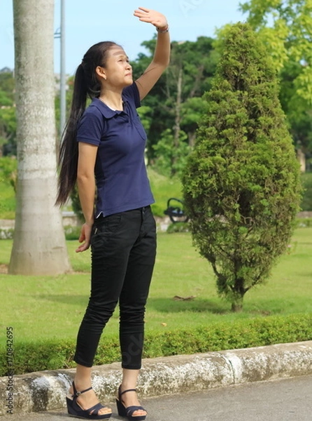 Fototapeta ベトナム旅行　若い女性