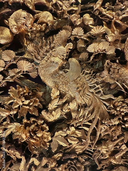 Fototapeta The unique door carvings of the Ancestral Temple of Chen Family