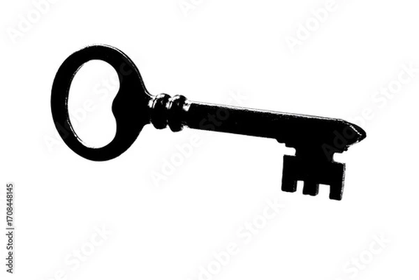 Fototapeta Unlock success with this classic antique key symbolizing access opportunity and solutions for your innovative projects and business growth strategies