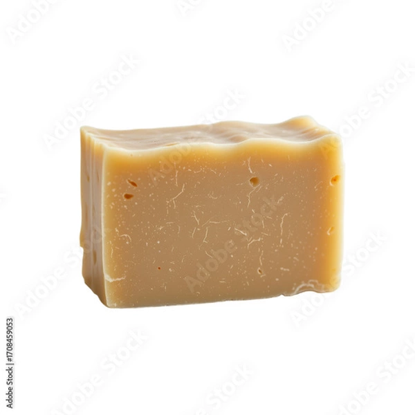 Fototapeta Delicious Bar of Cheese Artisan Market Food Photography Rustic Setting Close-Up View Culinary Delight Isolated on transparent background	