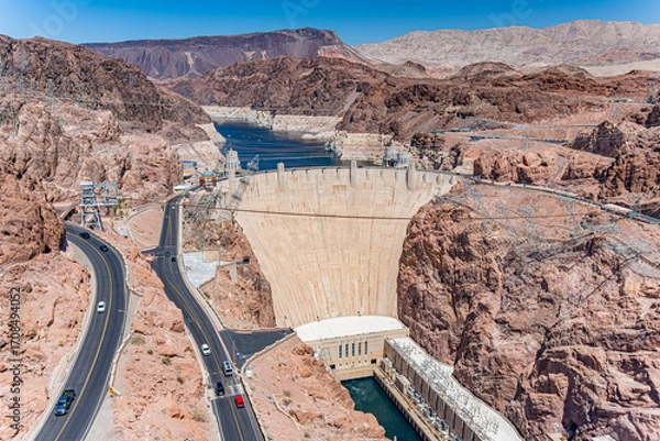 Obraz アメリカ　ネバダ州のフーバーダムの風景　ラスベガス