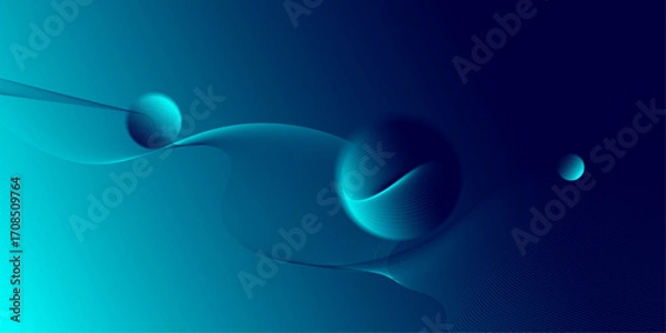 Fototapeta Wave abstract background design ocean blue earth