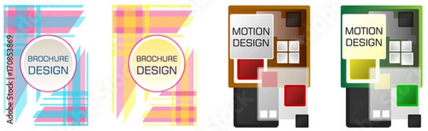 Obraz set of bright posters