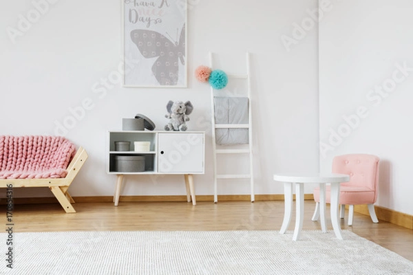 Fototapeta Small pink chair