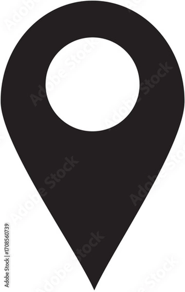 Obraz Black Map Pointer Icon