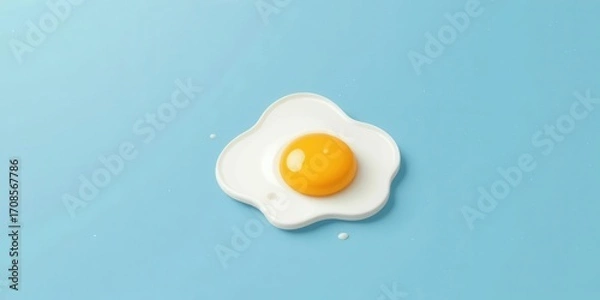 Fototapeta Simple and Effective Vector Illustration of a Fried Egg with a Clean and Modern Aesthetic