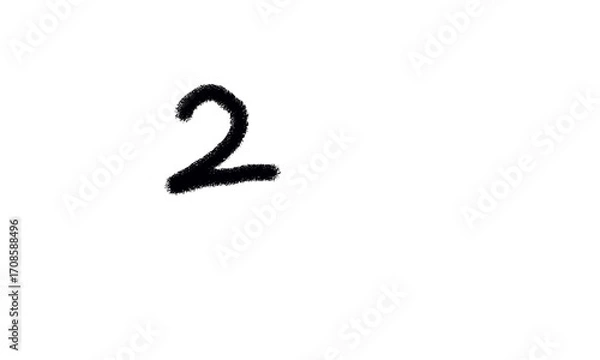 Fototapeta 2 two written on transparent background