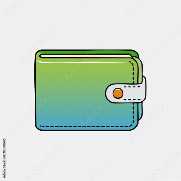Fototapeta Vibrant Gradient Wallet Illustration: A Conceptual Depiction of Financial Concepts and Modern Aesthetics