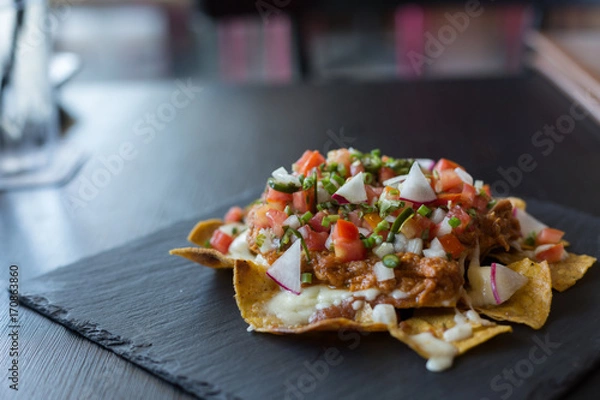 Fototapeta Pulled Pork Nachos