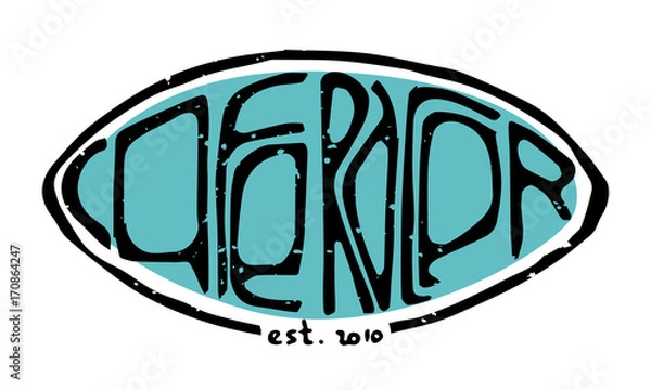 Obraz Cafe racer text lettering