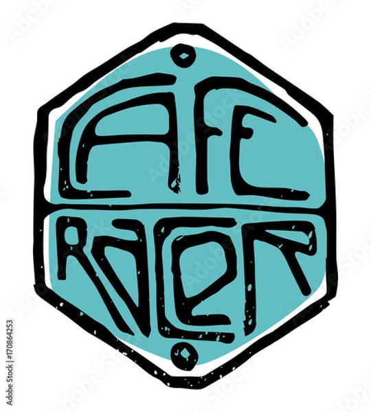 Obraz Cafe racer text lettering