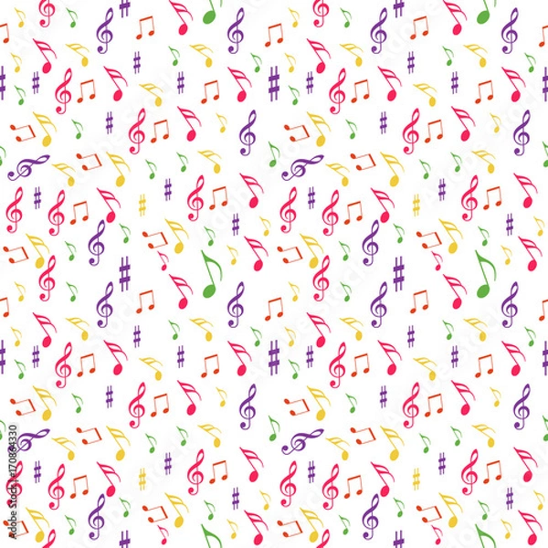 Fototapeta seamless pattern music