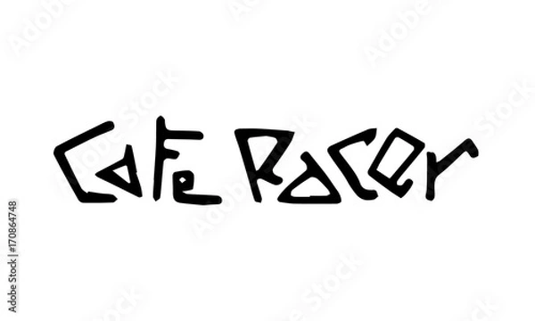 Obraz Cafe racer text lettering