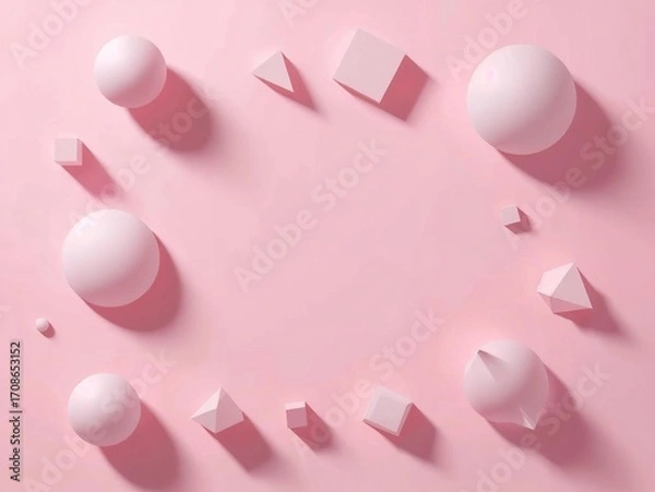 Obraz Minimalist pastel composition with copy space