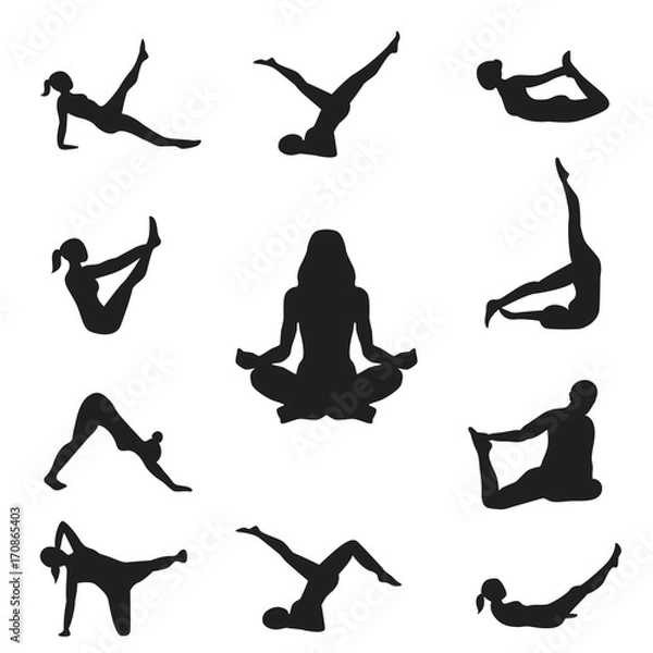 Fototapeta illustration yoga