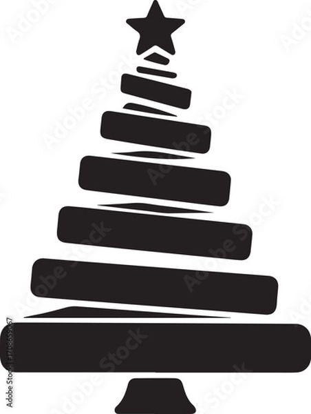 Fototapeta Modern flat silhouette of a christian figure suitable for religious or spiritual design projects