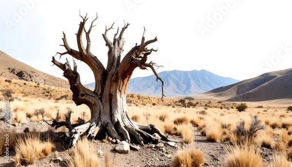 Obraz Ancient tree in arid landscape