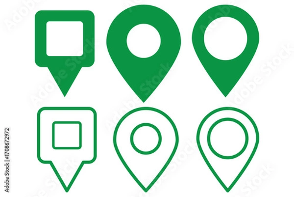 Fototapeta Map pin icon .Map maker. Adress pin. Flat icon set of location and map pins. Black red blue location map pin design. EPS 10