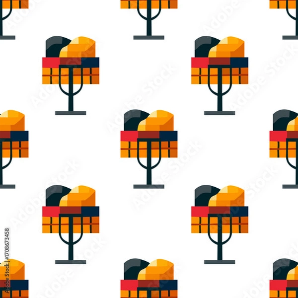 Obraz autumn tree seamless pattern