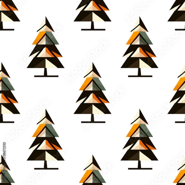 Obraz autumn tree seamless pattern