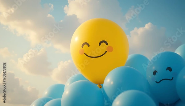 Fototapeta balloons on sky