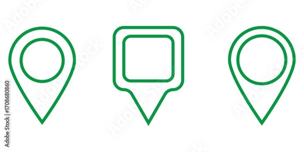 Fototapeta location icon set. map pin icon set. background white eps 10   