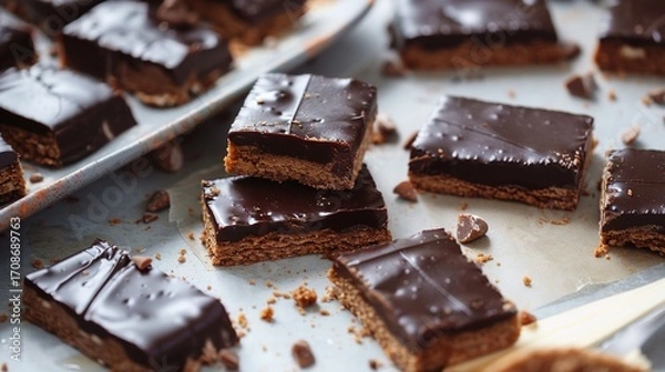 Obraz Easy Homemade Chocolate Shortbread Recipe: Buttery, Crispy, and Rich in Cocoa Flavor – Perfect for Afternoon Tea, Holiday Treats, or Gifting to Friends and Family | Step-by-Step Instructions for No-Fu