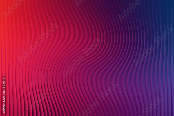 Fototapeta Abstract gradient with curved lines in red purple and blue color scheme for modern design use