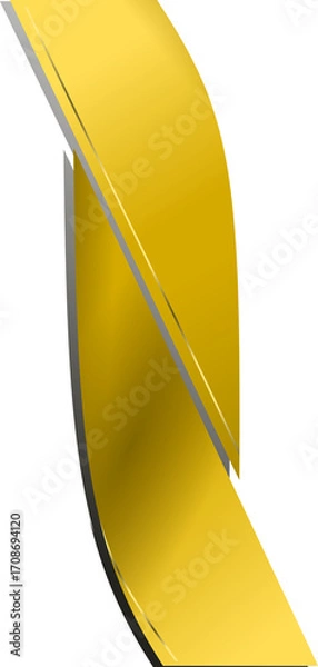 Fototapeta Abstract Golden Ribbon for elegant certificate border