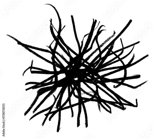 Fototapeta doodle drawing, Doodle line isolated on Transparent background.