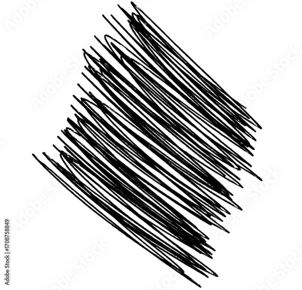 Fototapeta doodle drawing, Doodle line isolated on Transparent background.