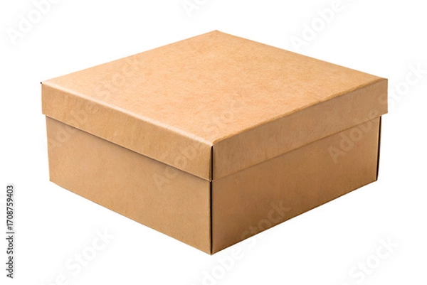 Fototapeta Brown Cardboard Box Simple Packaging Solution for Shipping, Storage, and Gift Giving Needs