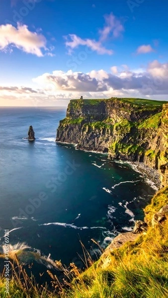 Obraz Coastal cliffs at sunrise