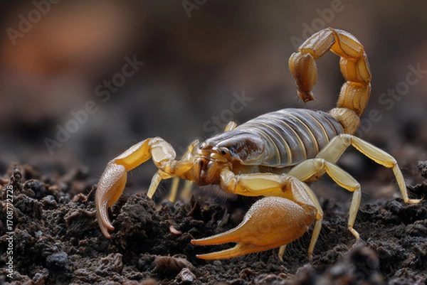 Fototapeta scorpion on dark background