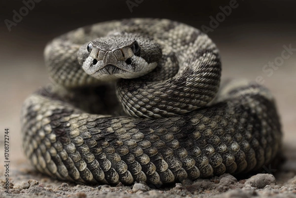 Fototapeta close up of a rattlesnake