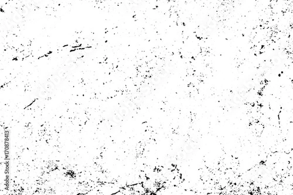 Fototapeta Obsolete and rough concrete floor vector texture. Noisy texture with grain and stains.