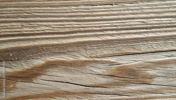 Fototapeta Close-up of weathered wood grain, showing texture and cracks