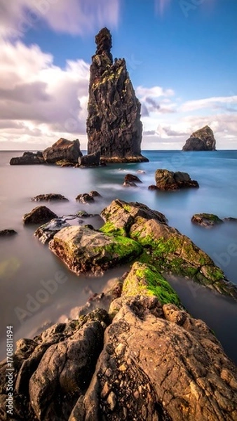 Obraz Coastal rock formations at sunset
