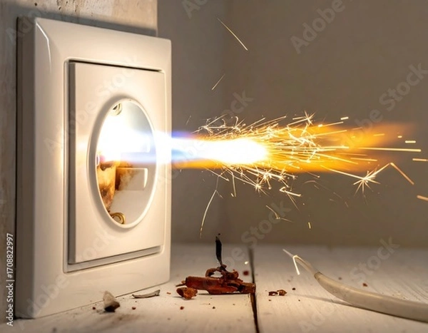 Obraz Electrical outlet short circuit