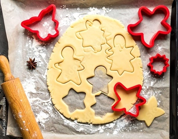 Obraz Baking holiday cookies