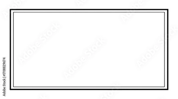 Obraz Simple Rectangular Frame with Double Border.