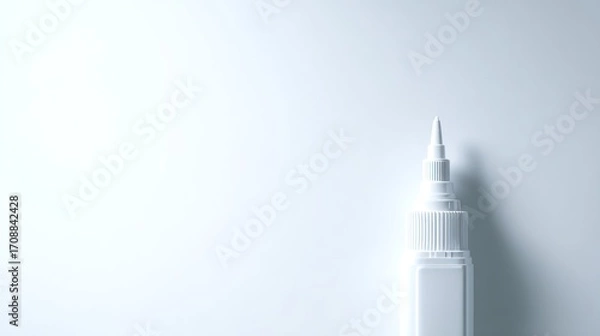 Fototapeta White plastic bottle tip