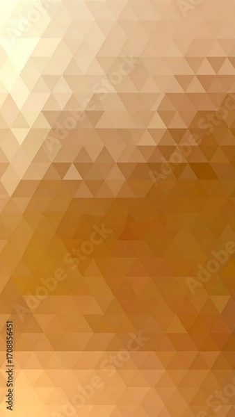 Fototapeta Abstract triangular pattern, warm gradient of beige and brown