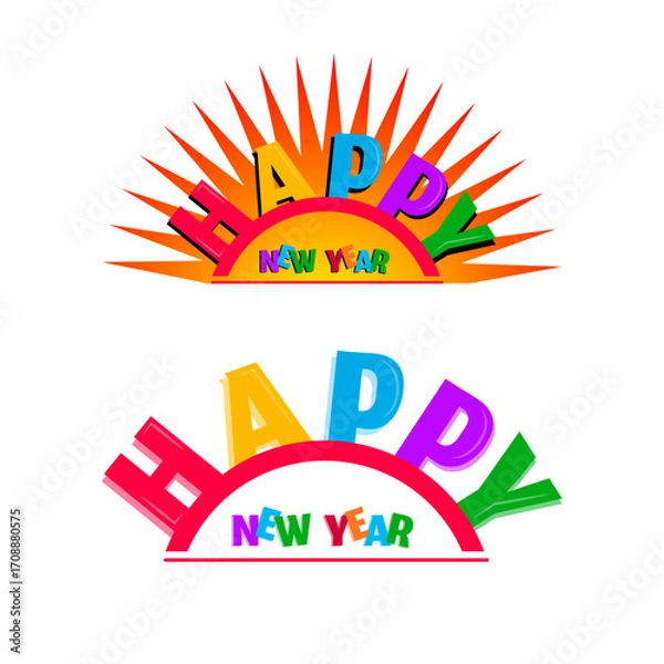 Obraz new year vector design
