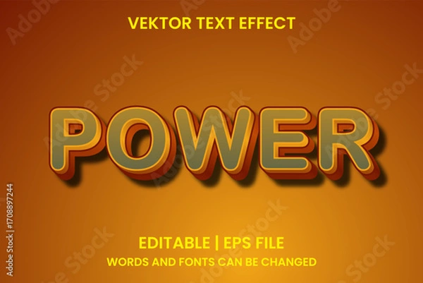 Obraz editable power effect text

